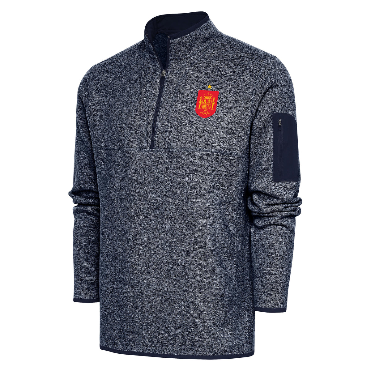Spain National Team Antigua Men's Elevate 1/4 Zip Pullover - Navy