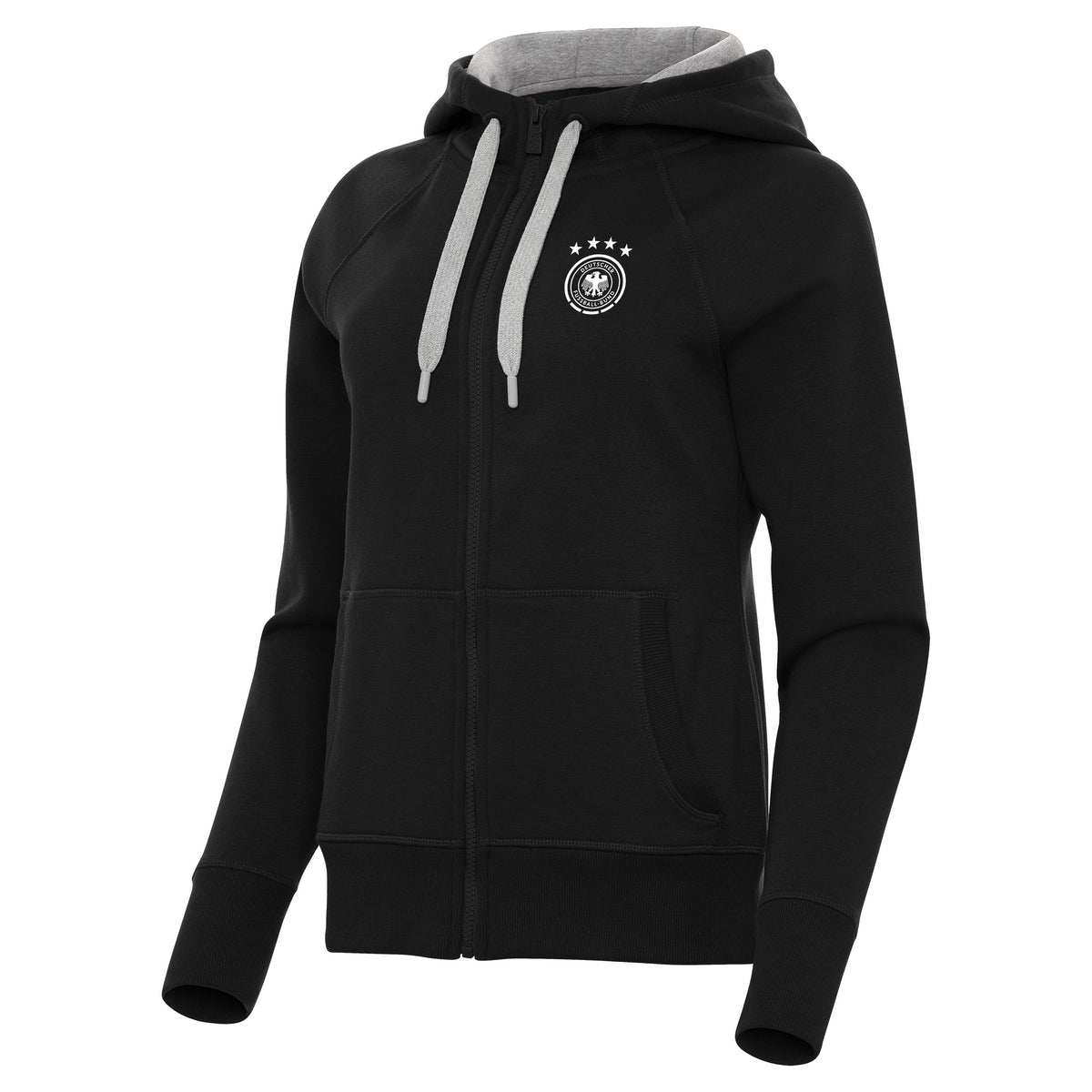 Germany National Team Antigua Women's Takeover Full Zip Hoodie - Black