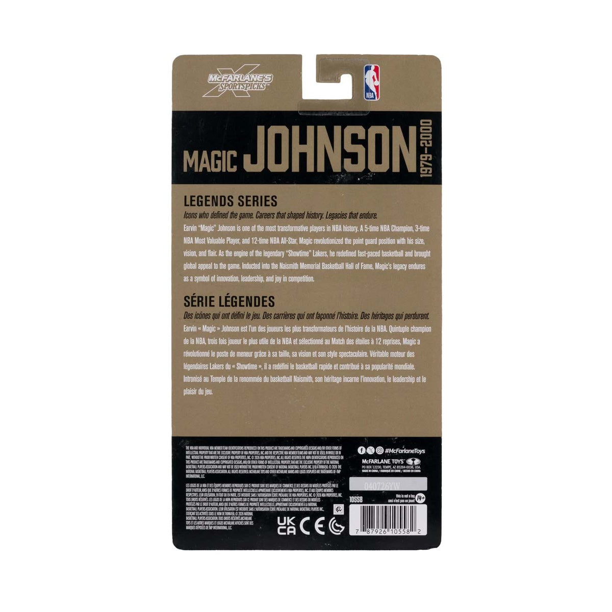NBA Los Angeles Lakers Magic Johnson McFarlane Legends 6" Action Figure