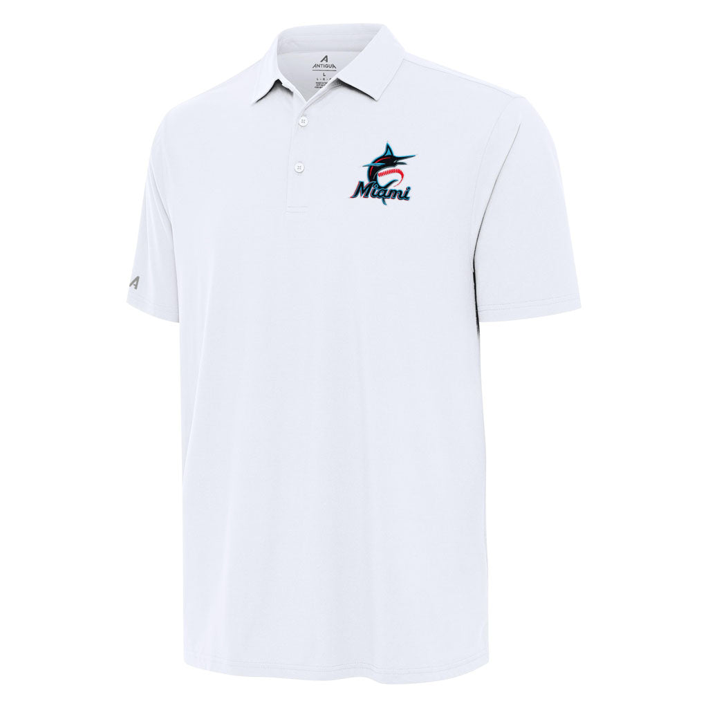 MLB Miami Marlins Antigua Era Polo - White
