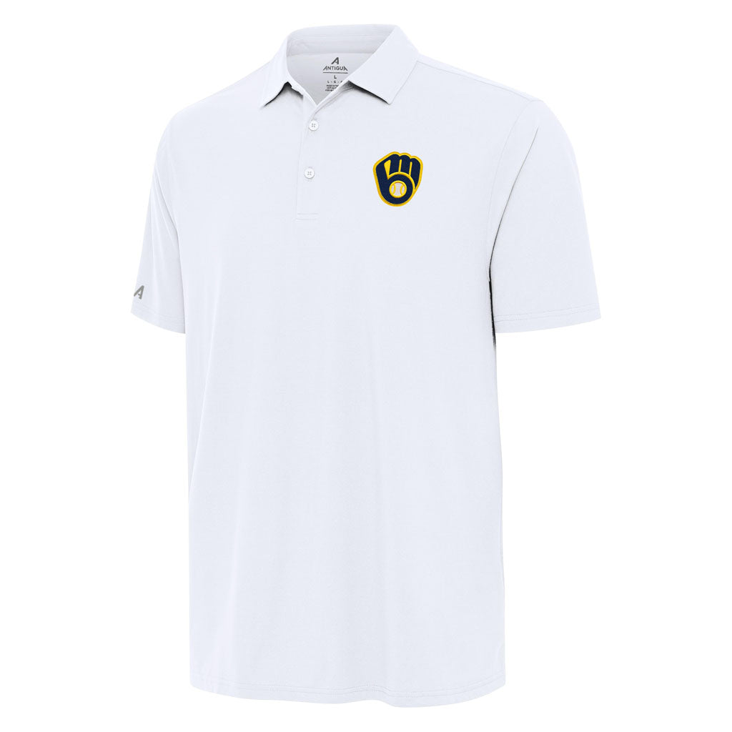 MLB Milwaukee Brewers Antigua Era Polo - White