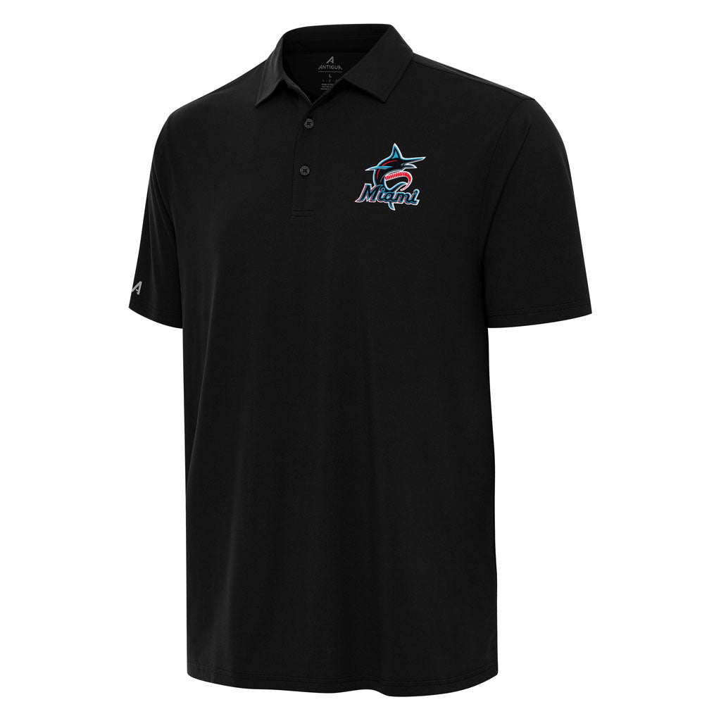MLB Miami Marlins Antigua Era Polo - Black