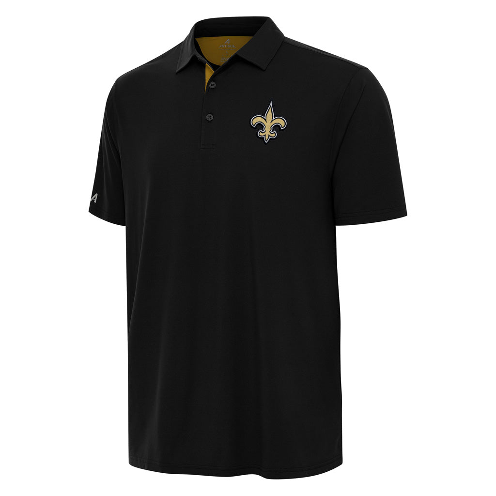 NFL New Orleans Saints Antigua Era Polo - Black & Gold