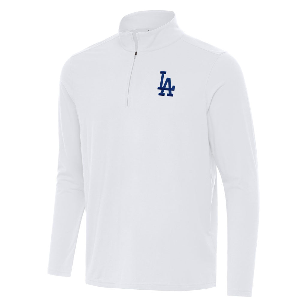 MLB Los Angeles Dodgers Antigua Intent 1/4 Zip Pullover Jacket - White