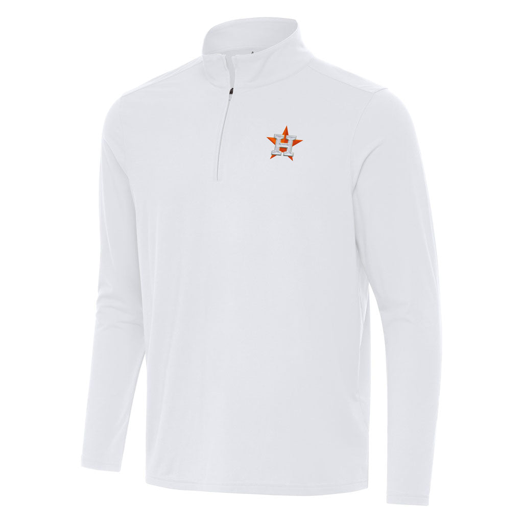 MLB Houston Astros Antigua Intent 1/4 Zip Pullover Jacket - White