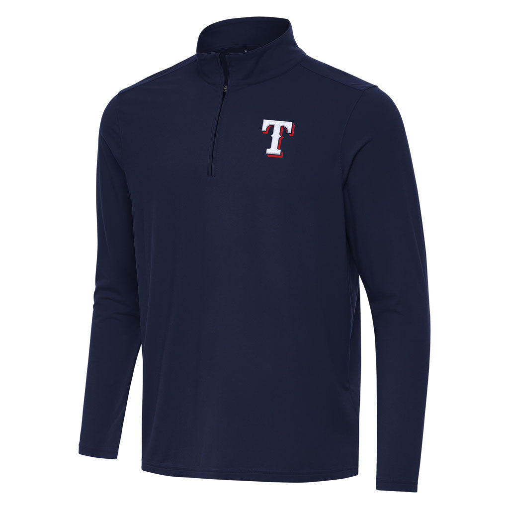 MLB Texas Rangers Antigua Intent 1/4 Zip Pullover Jacket - Navy