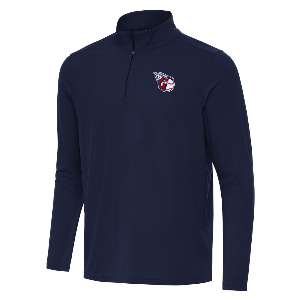 MLB Cleveland Guardians Antigua Intent 1/4 Zip Pullover Jacket - Navy
