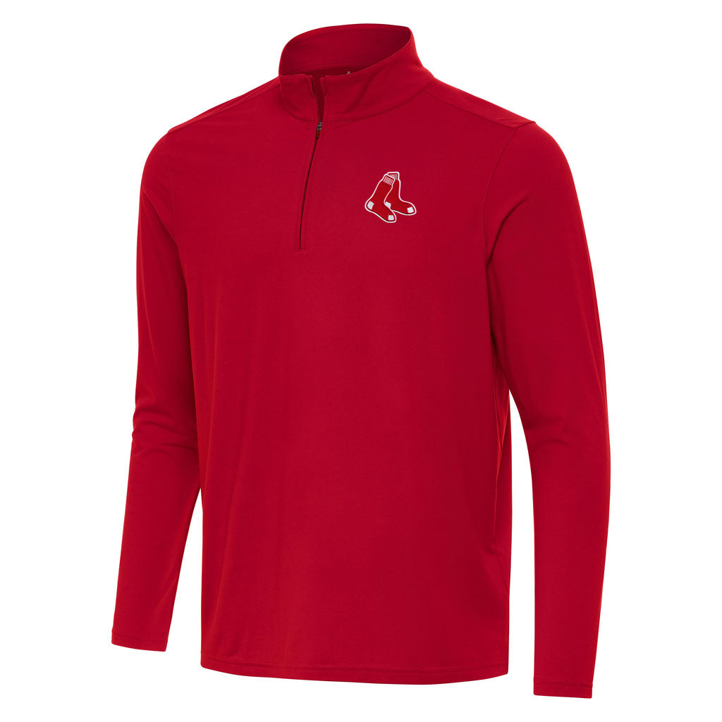 MLB Boston Red Sox Antigua Intent 1/4 Zip Pullover Jacket - Red