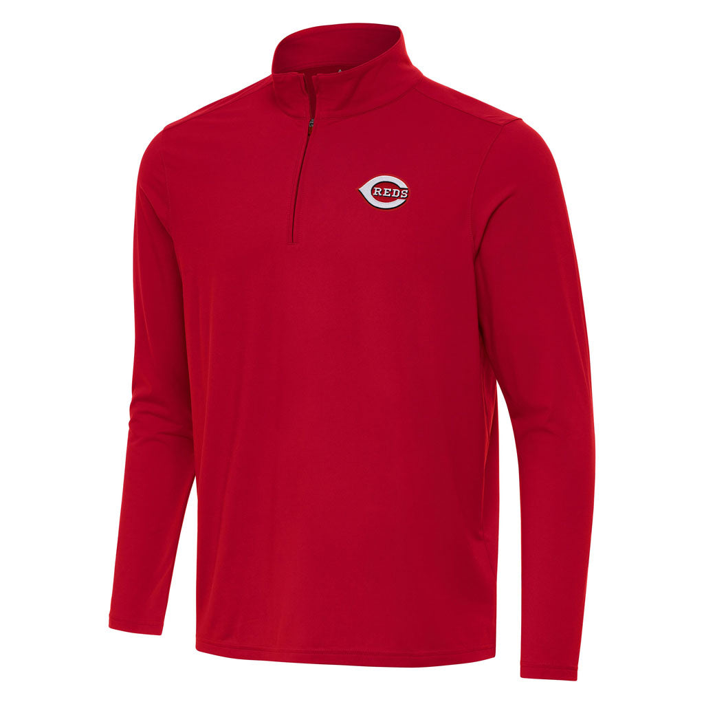 MLB Cincinnati Reds Antigua Intent 1/4 Zip Pullover Jacket - Red