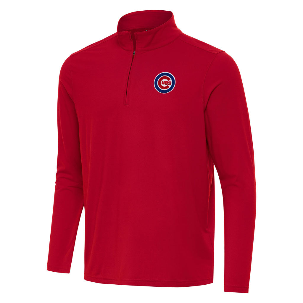 MLB Chicago Cubs Antigua Intent 1/4 Zip Pullover Jacket - Red