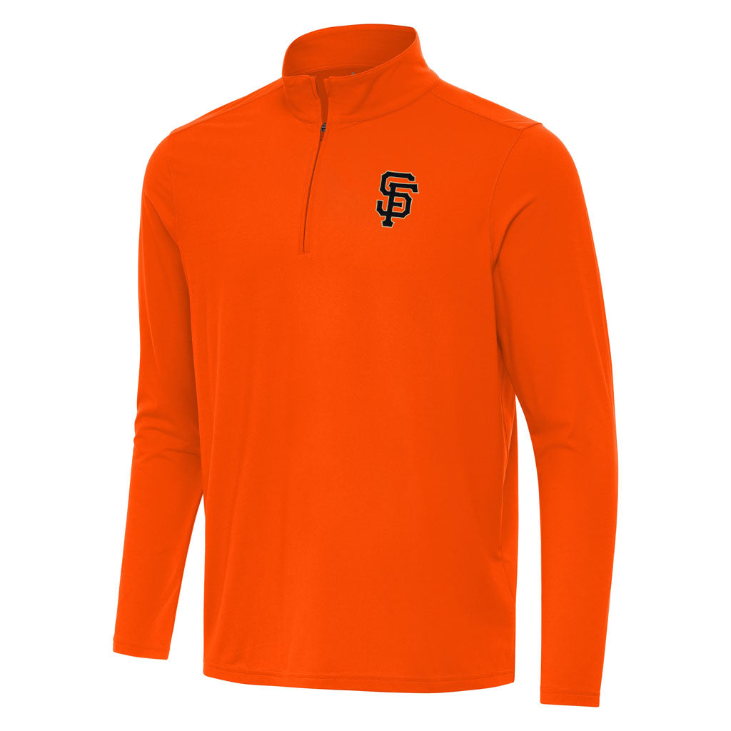 MLB San Francisco Giants Antigua Intent 1/4 Zip Pullover Jacket - Orange