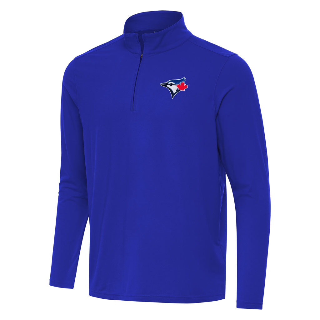 MLB Toronto Blue Jays Antigua Intent 1/4 Zip Pullover Jacket - Blue