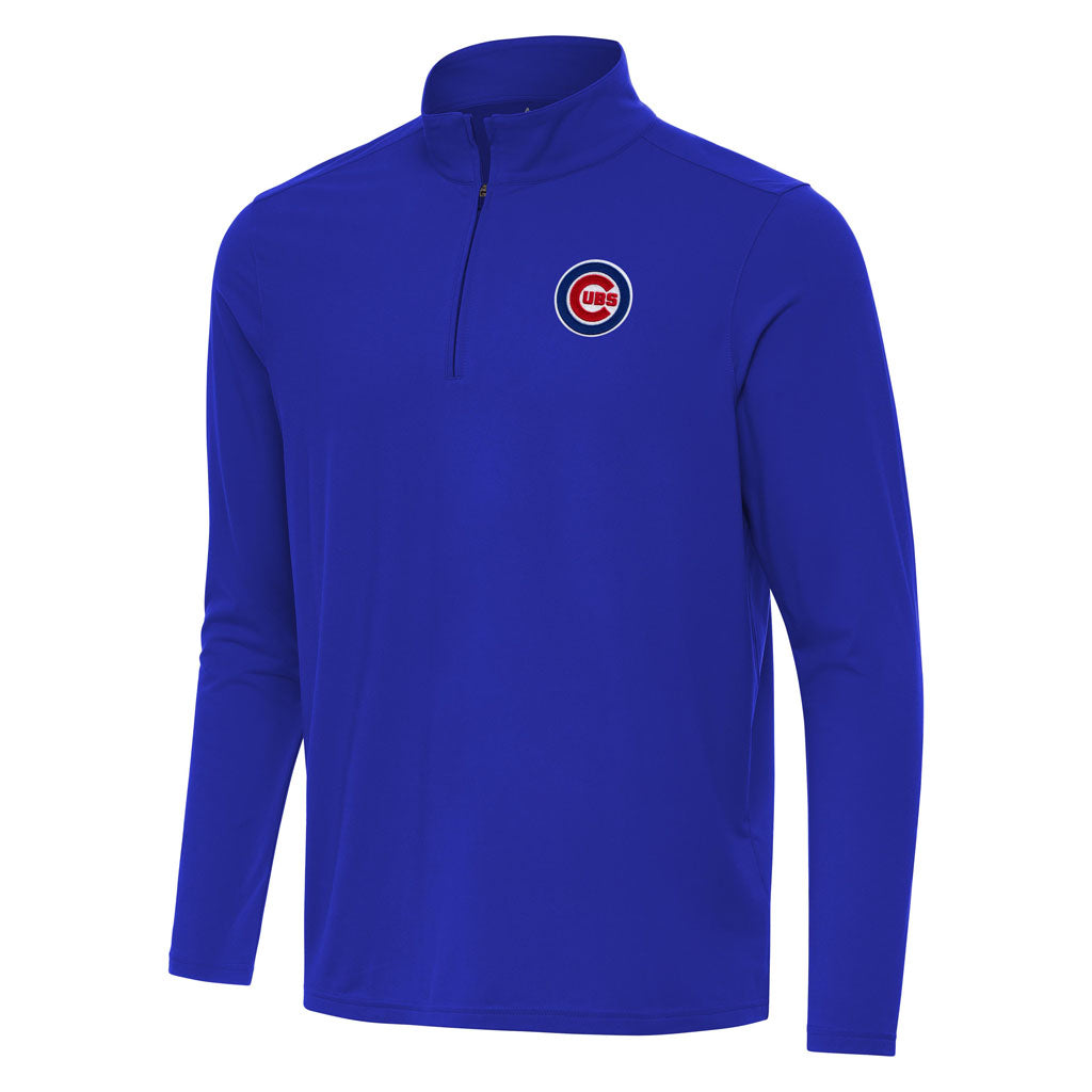 MLB Chicago Cubs Antigua Intent 1/4 Zip Pullover Jacket - Blue