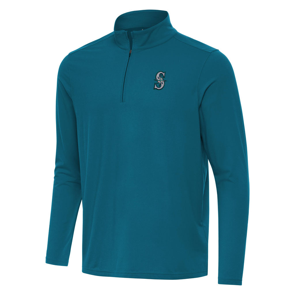 MLB Seattle Mariners Antigua Intent 1/4 Zip Pullover Jacket - Teal
