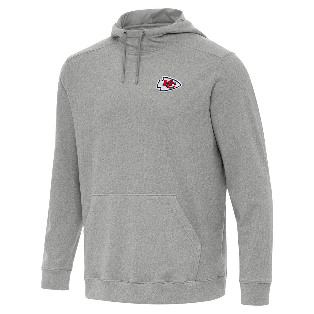 NFL Kansas City Chiefs Antigua Cloud Pullover Hoodie - Heather gray