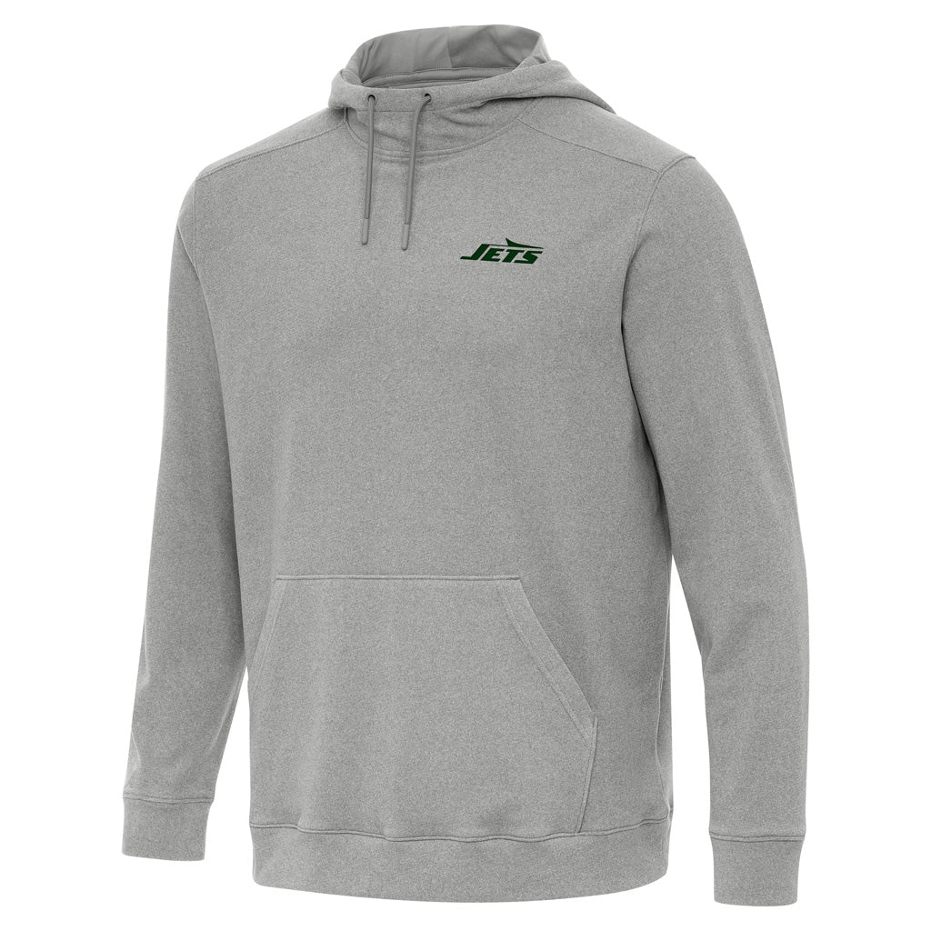 NFL New York Jets Antigua Cloud Pullover Hoodie - Heather gray