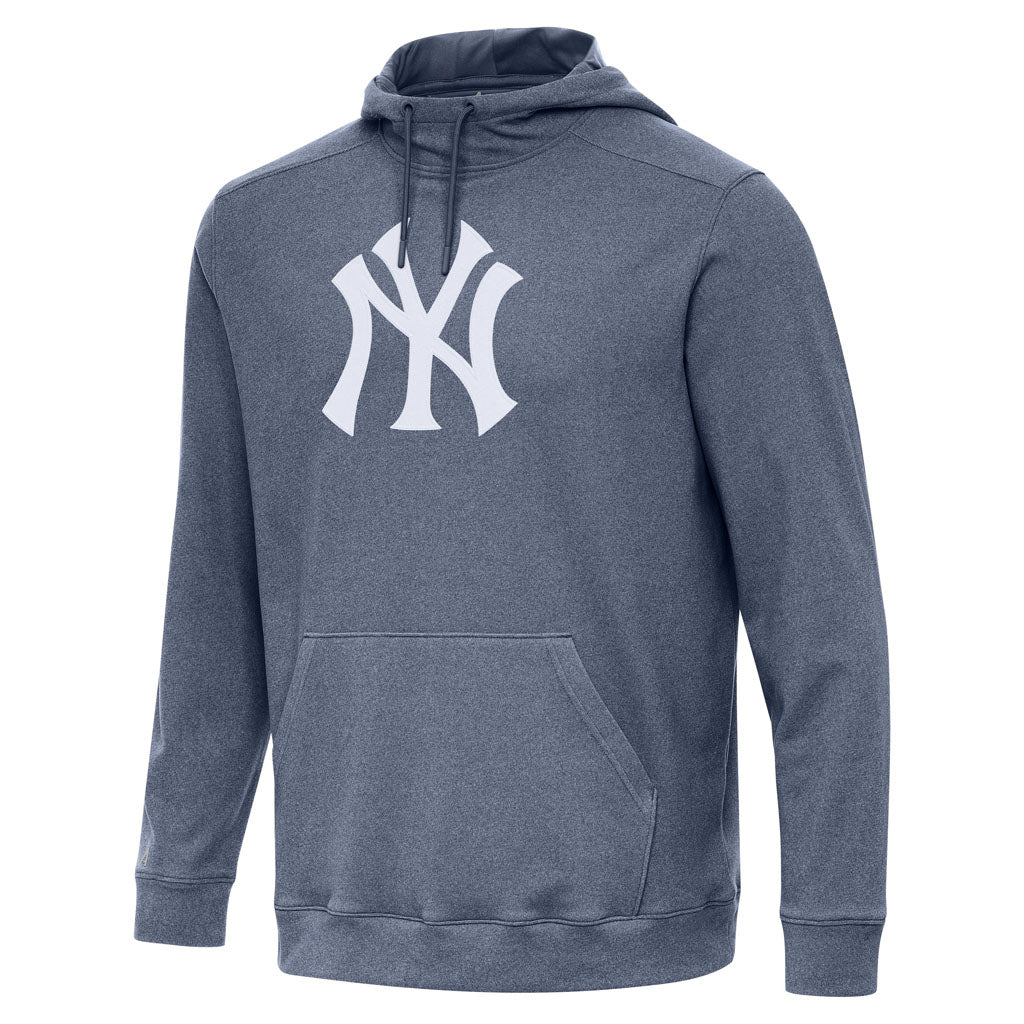 MLB New York Yankees Antigua Full Front Cloud Pullover Hoodie - Navy