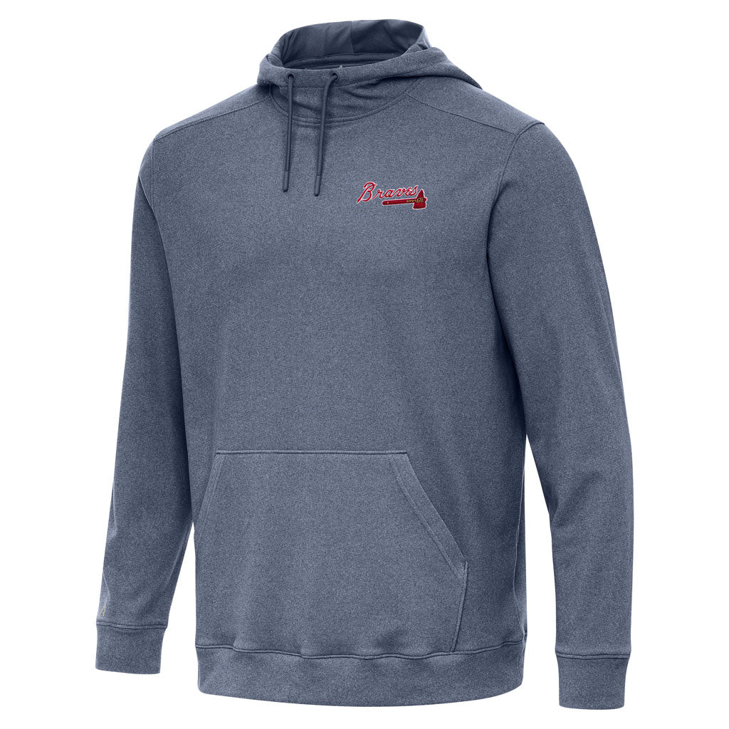 MLB Atlanta Braves Antigua Cloud Pullover Hoodie - Navy