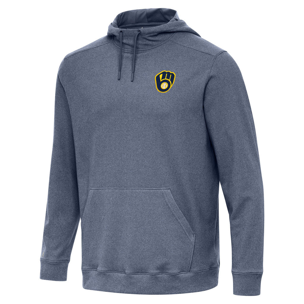 MLB Milwaukee Brewers Antigua Cloud Pullover Hoodie - Navy