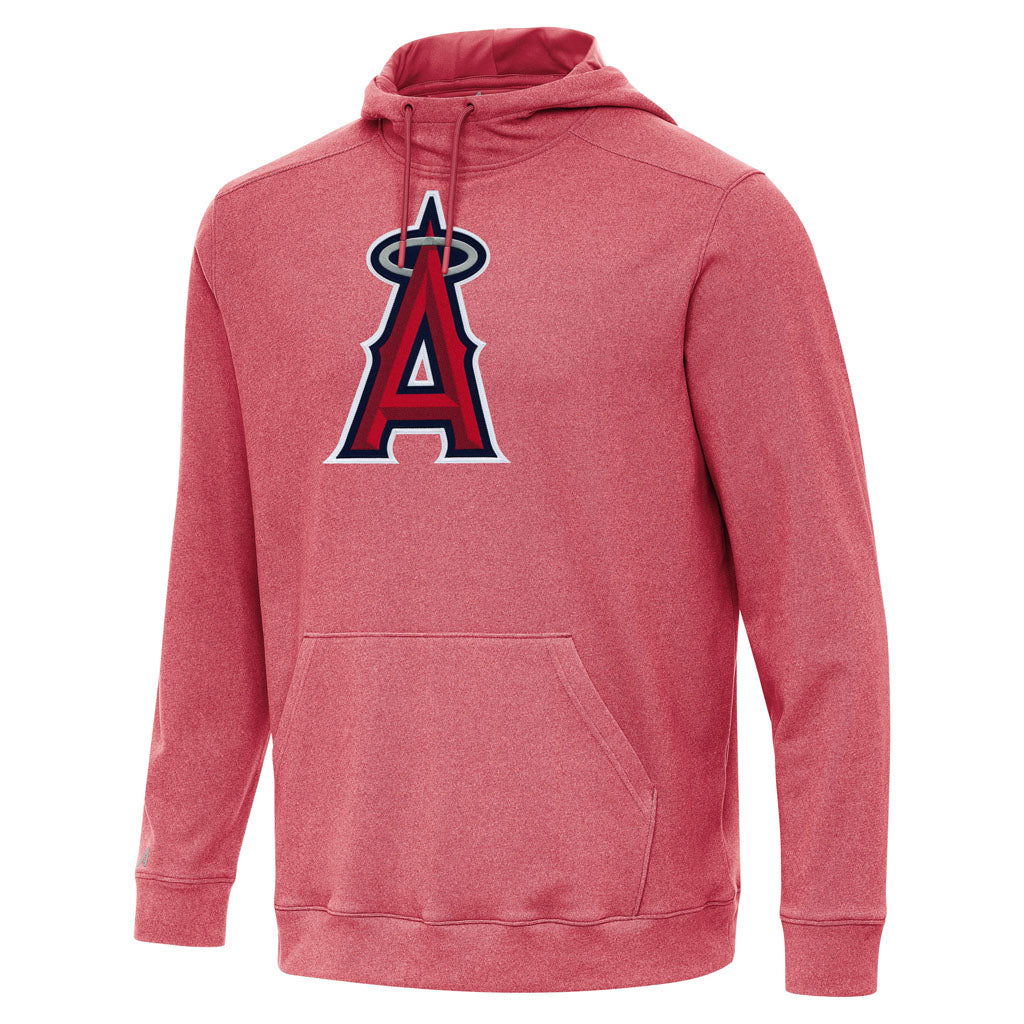 MLB Los Angeles Angels Antigua Full Front Cloud Pullover Hoodie - Red