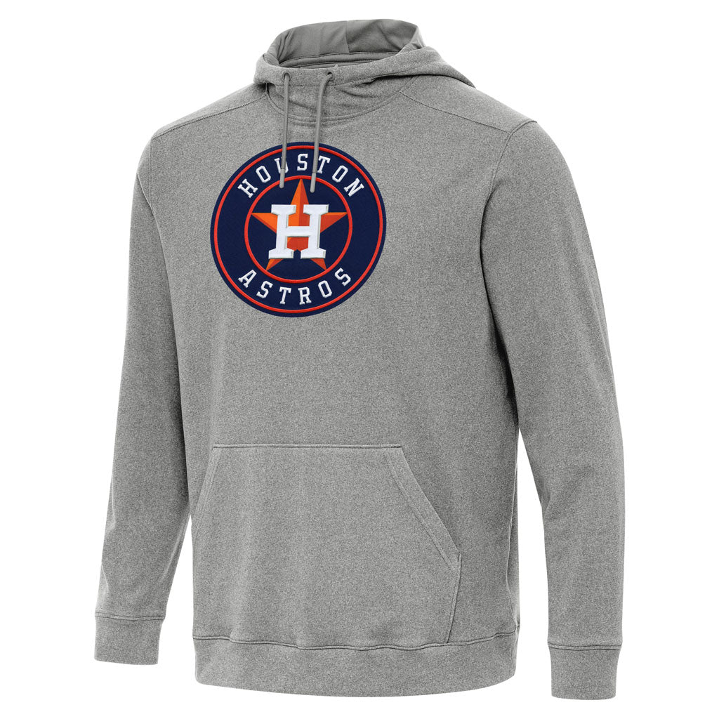 MLB Houston Astros Antigua Full Front Cloud Pullover Hoodie - Heather black