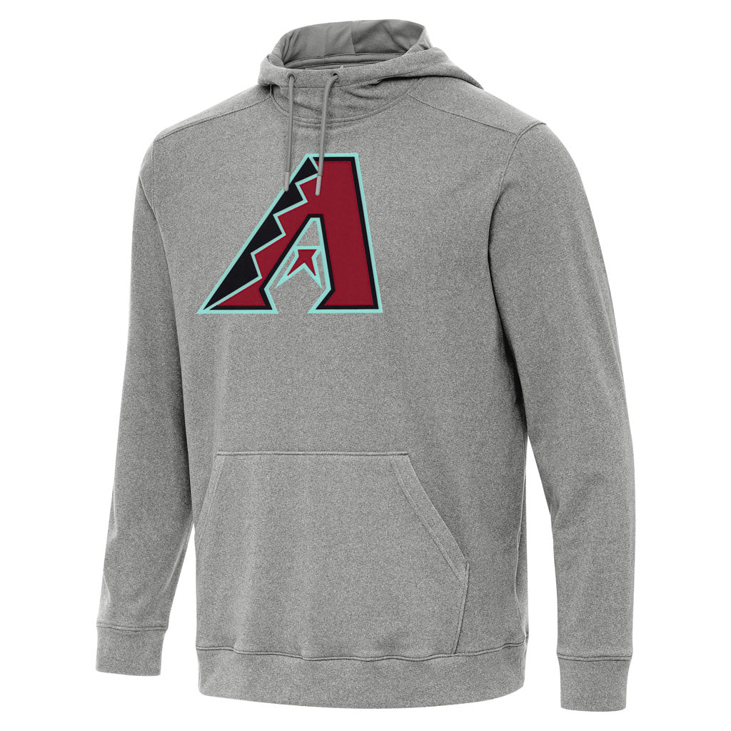 MLB Arizona Diamondbacks Antigua Full Front Cloud Pullover Hoodie - Heather black