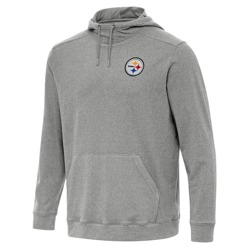NFL Pittsburgh Steelers Antigua Cloud Pullover Hoodie - Heather black