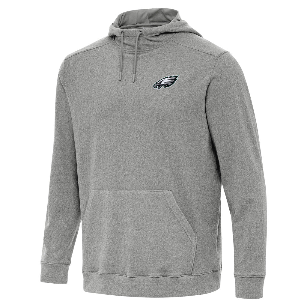 NFL Philadelphia Eagles Antigua Cloud Pullover Hoodie - Heather black