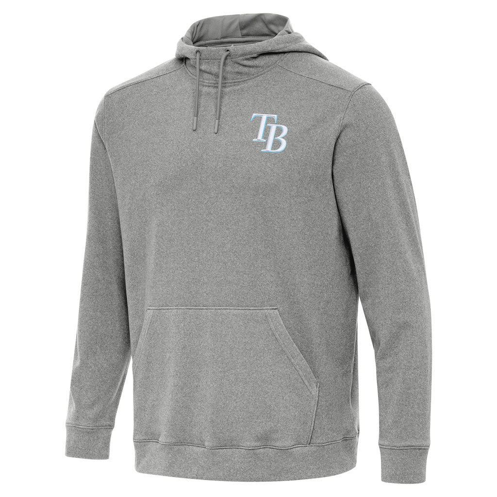 MLB Tampa Bay Rays Antigua Cloud Pullover Hoodie - Heather black