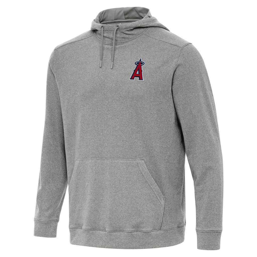 MLB Los Angeles Angels Antigua Cloud Pullover Hoodie - Heather black