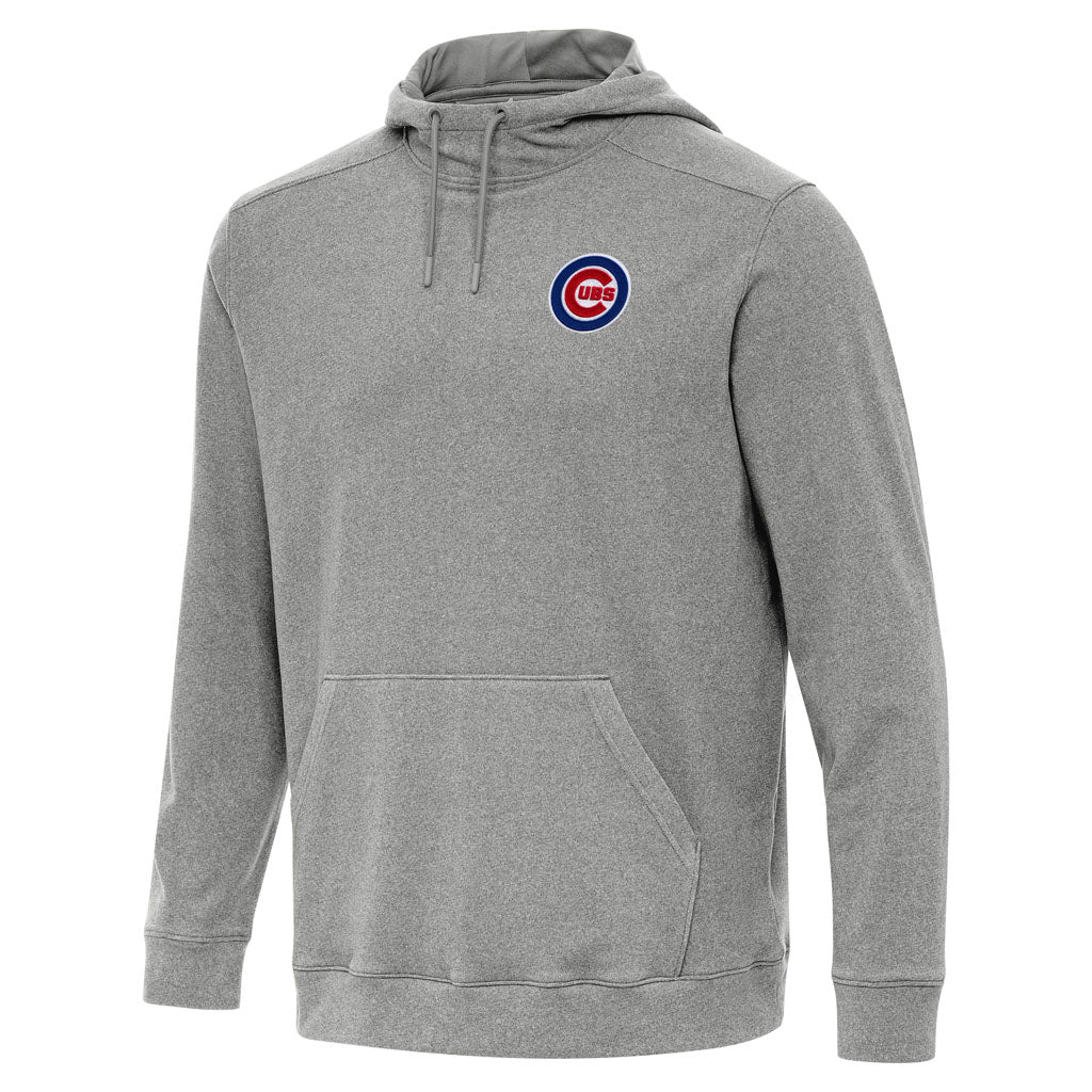 MLB Chicago Cubs Antigua Cloud Pullover Hoodie - Heather black