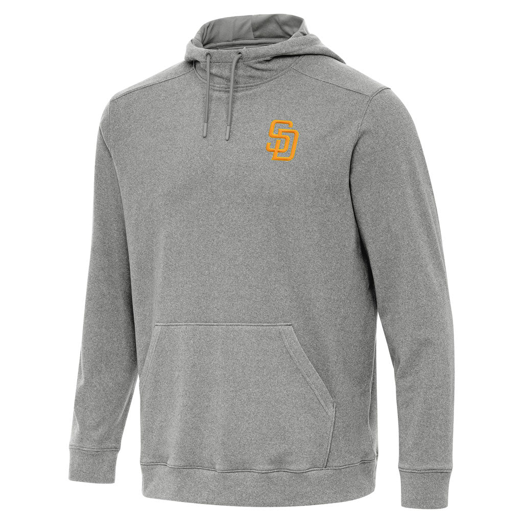 MLB San Diego Padres Antigua Cloud Pullover Hoodie - Heather black