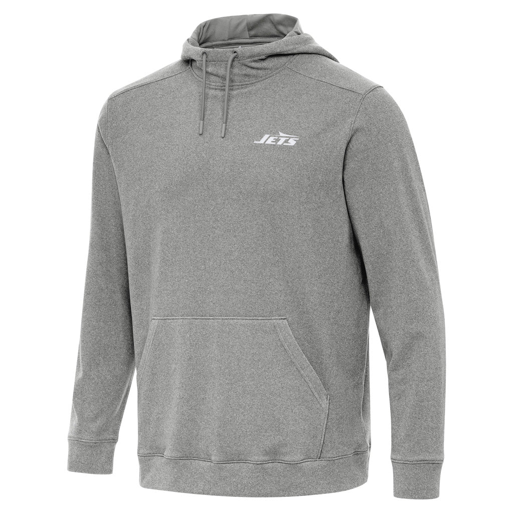 NFL New York Jets Antigua Cloud Pullover Hoodie - Heather black