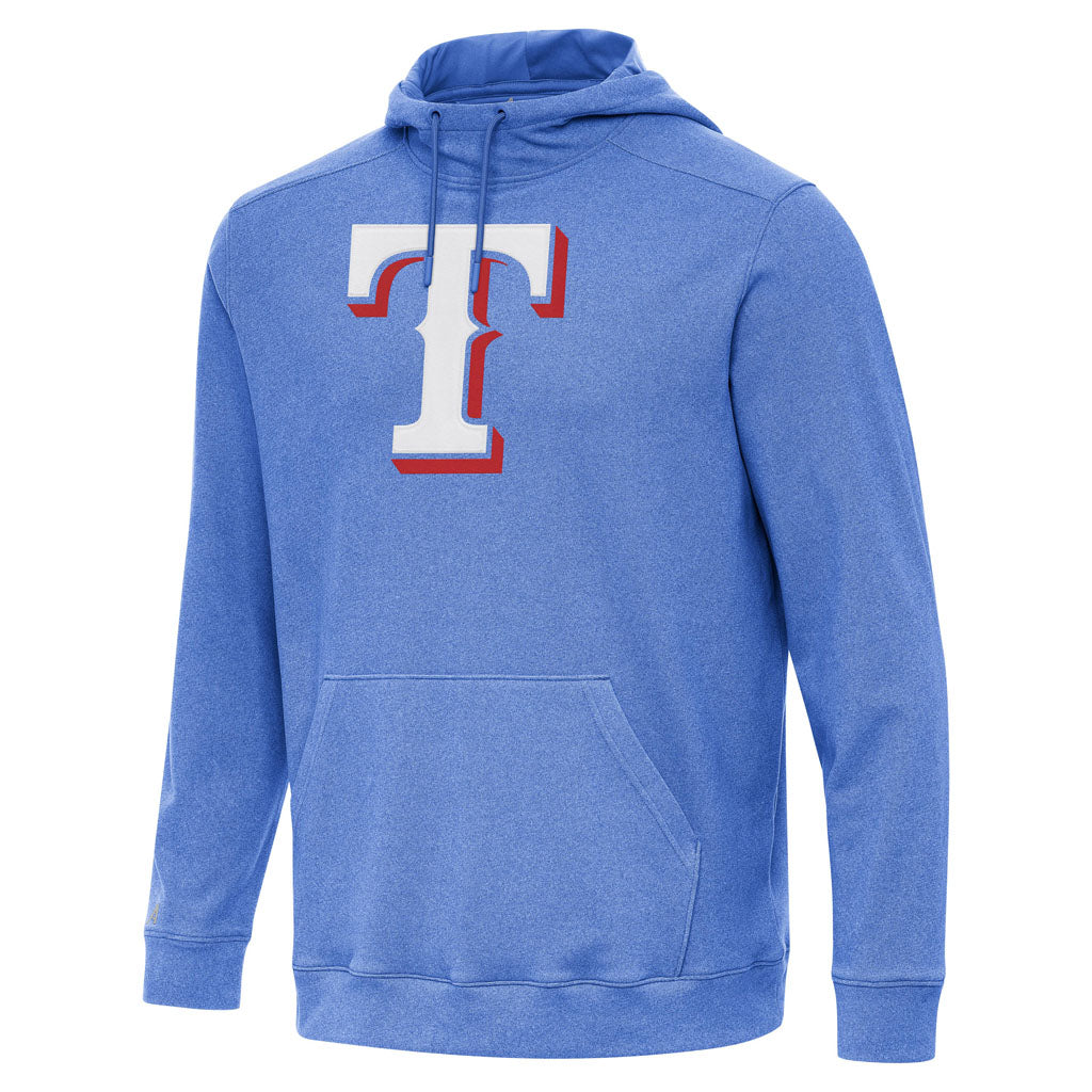 MLB Texas Rangers Antigua Full Front Cloud Pullover Hoodie - Blue