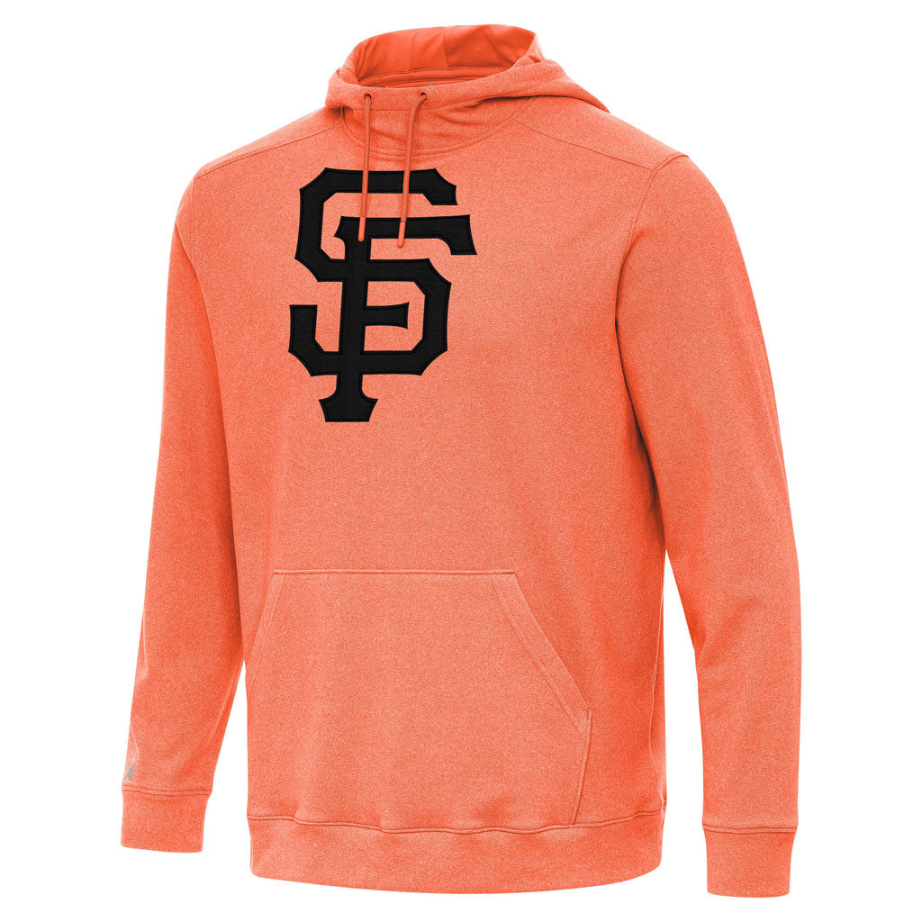 MLB San Francisco Giants Antigua Full Front Cloud Pullover Hoodie - Orange