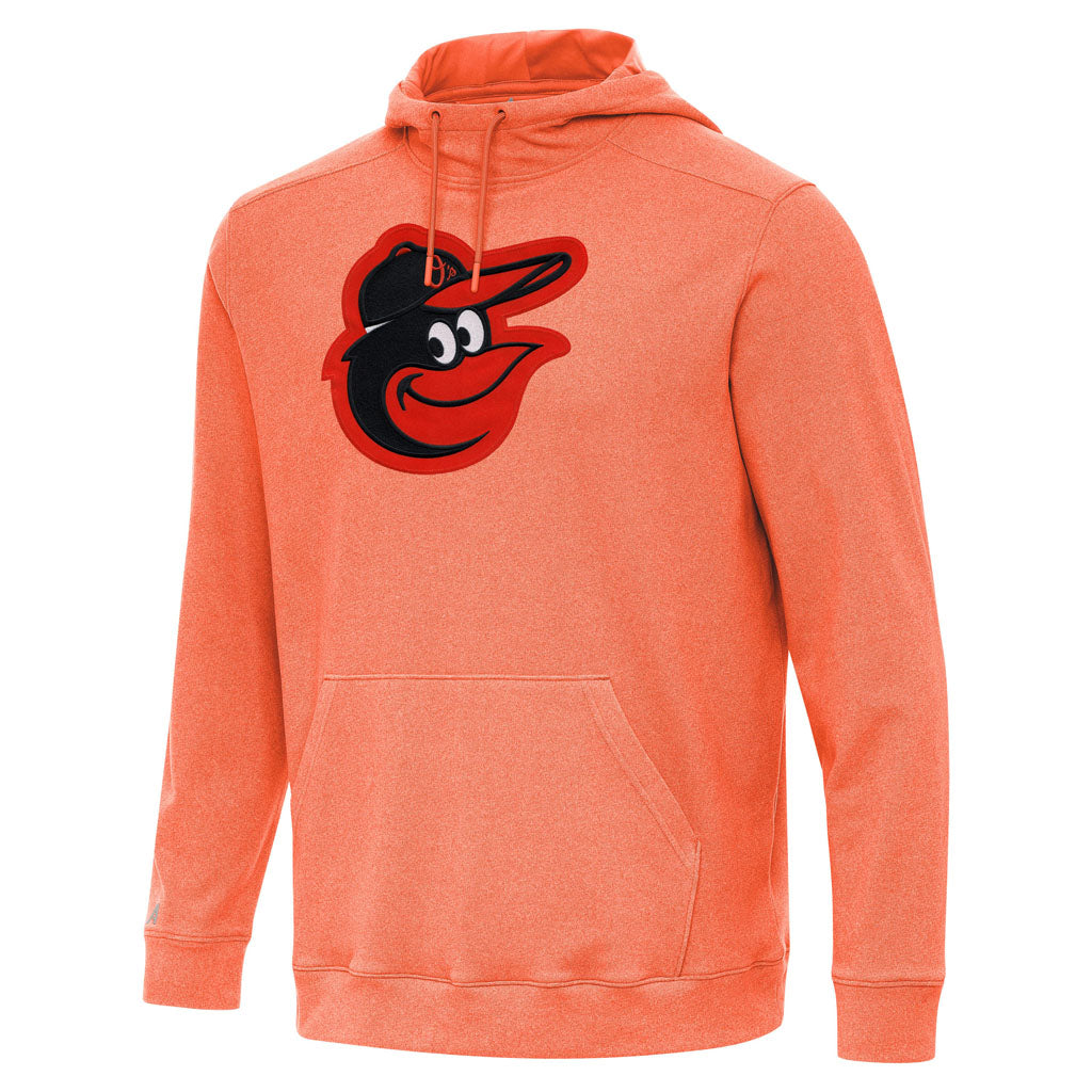 MLB Baltimore Orioles Antigua Full Front Cloud Pullover Hoodie - Orange