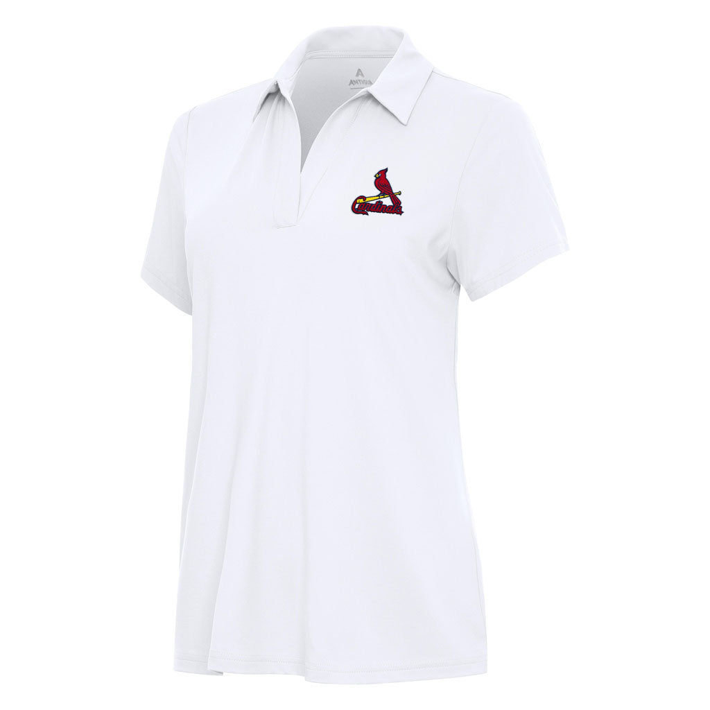 MLB St. Louis Cardinals Women's Antigua Era Polo - White