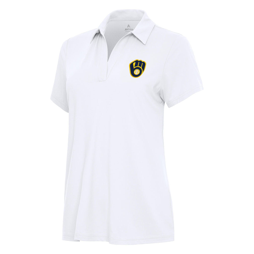 MLB Milwaukee Brewers Women's Antigua Era Polo - White