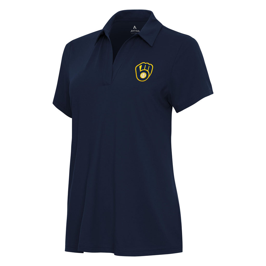MLB Milwaukee Brewers Women's Antigua Era Polo - Navy