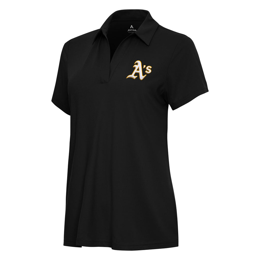 MLB Athletics Women's Antigua Era Polo - Black