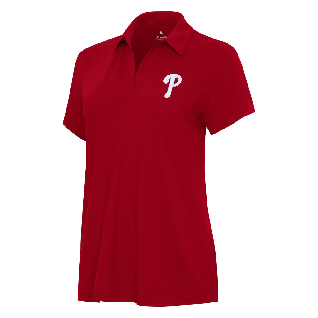MLB Philadelphia Phillies Women's Antigua Era Polo - Red