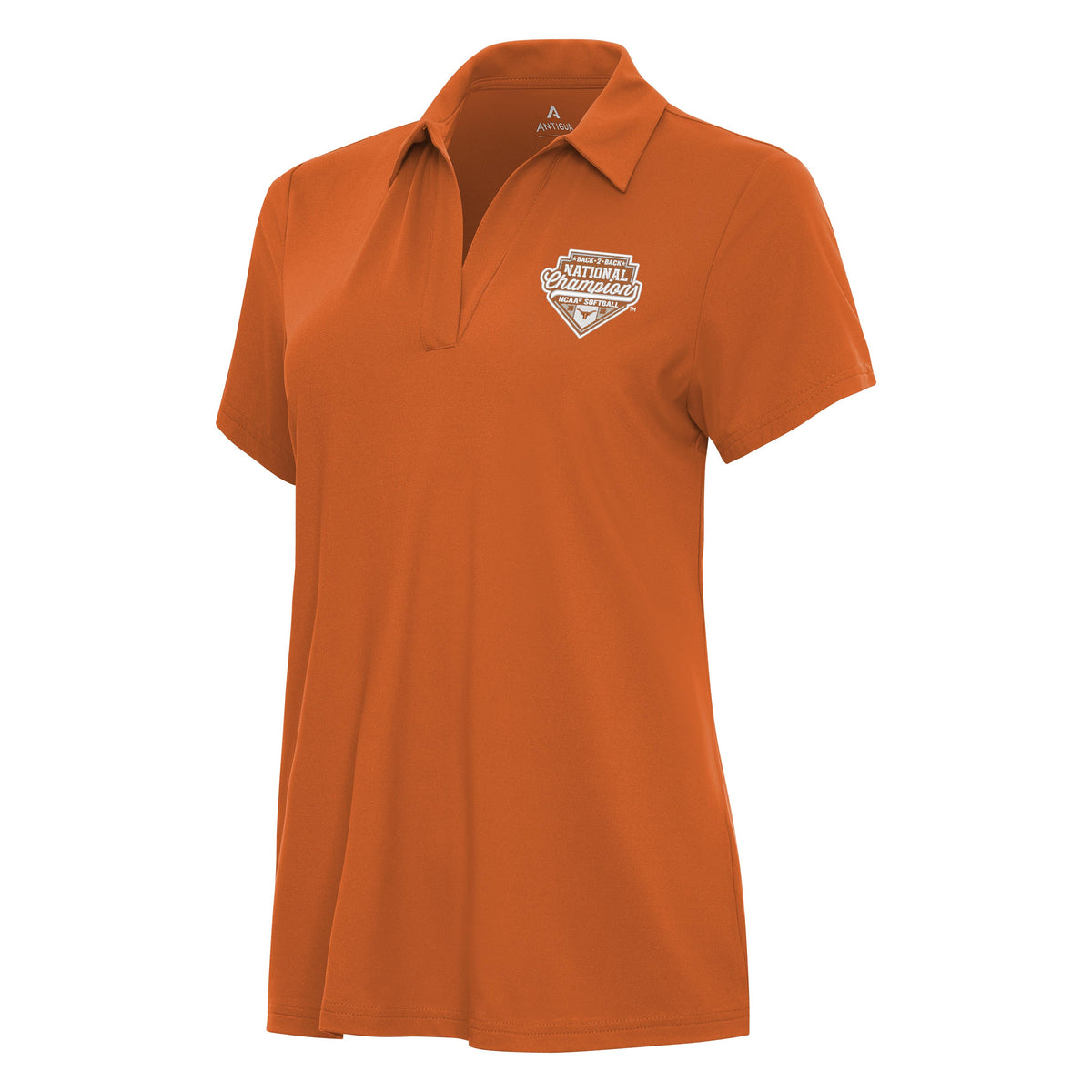 NCAA Texas Longhorns Women's 2026 Softball National Champions Antigua Era Polo - Orange