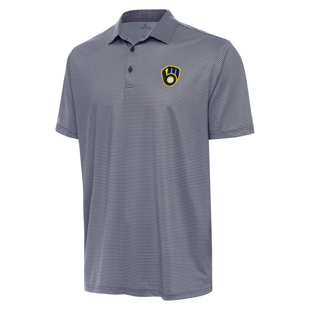 MLB Milwaukee Brewers Antigua Rings Polo - Navy