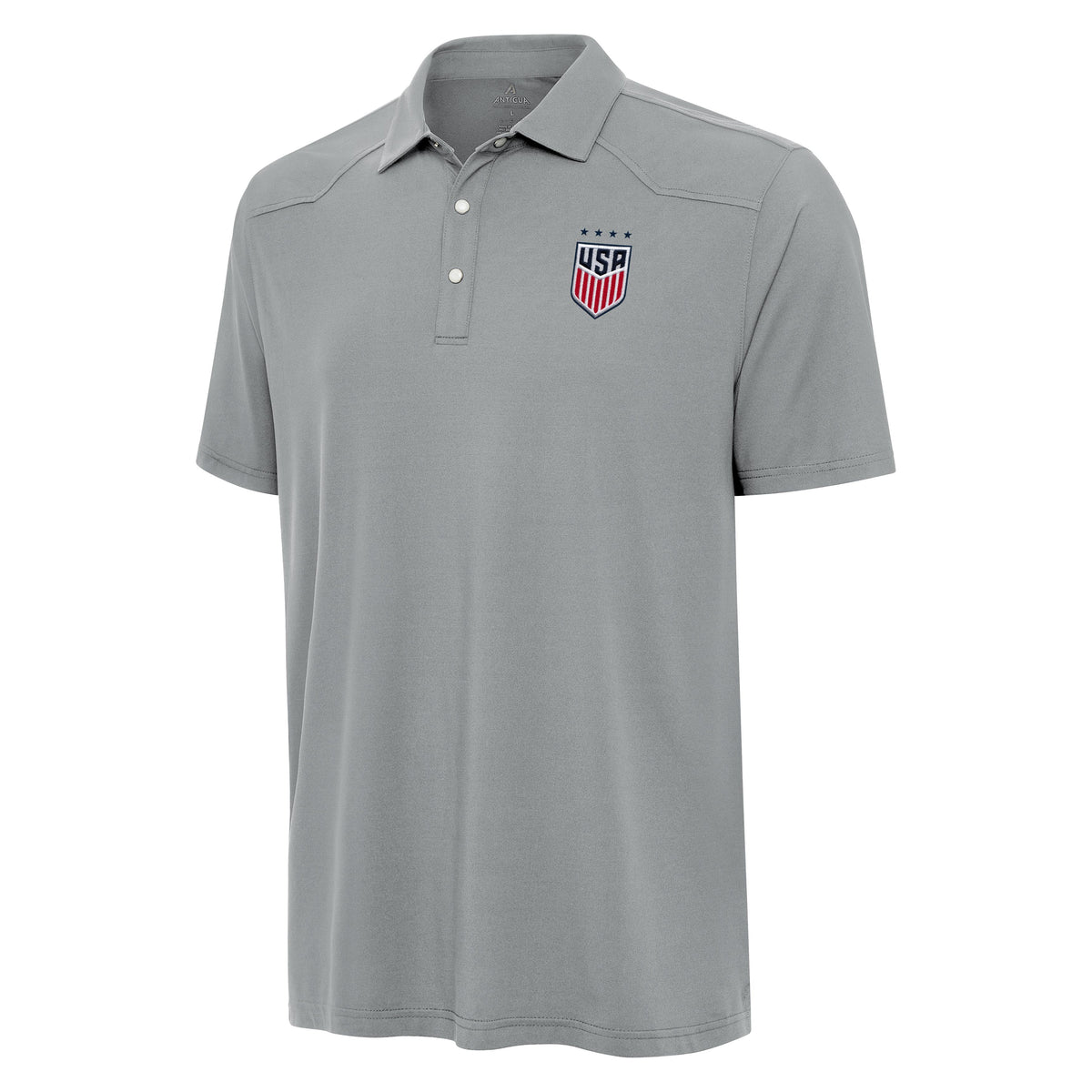 USWNT National Team Antigua Men's Western Polo - Gray