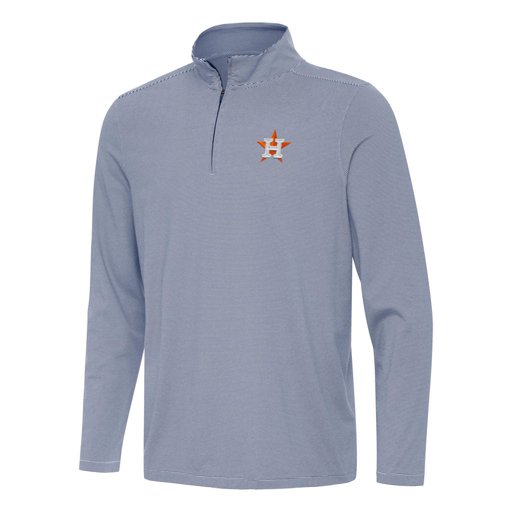MLB Houston Astros Antigua Twine 1/4 Zip Pullover Jacket - Navy