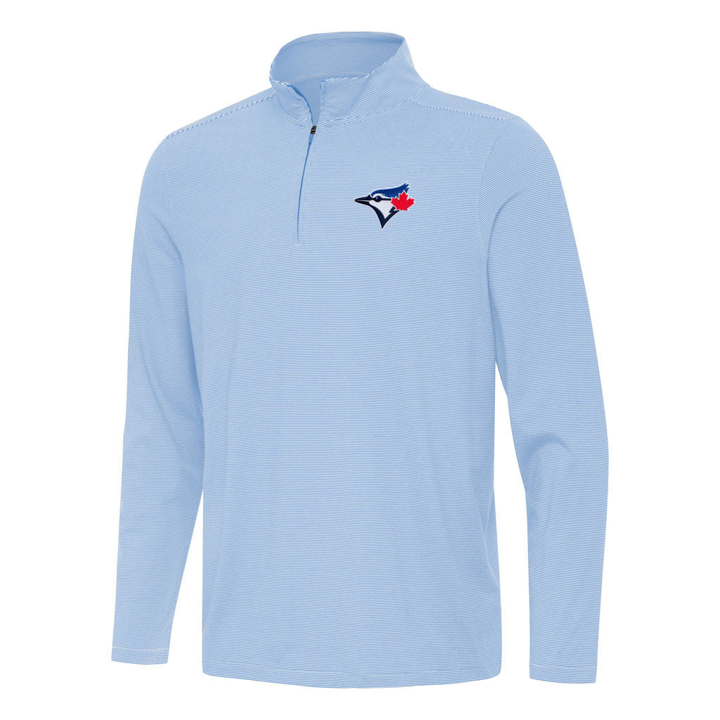 MLB Toronto Blue Jays Antigua Twine 1/4 Zip Pullover Jacket - Blue