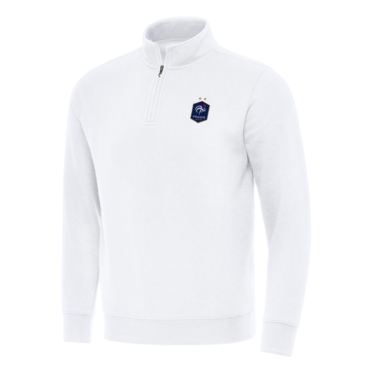 France National Team Antigua Men's Landslide 1/4 Zip Pullover - White