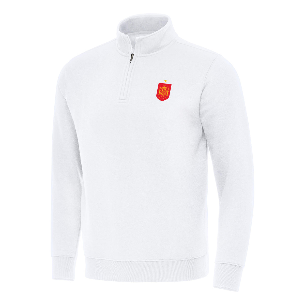 Spain National Team Antigua Men's Landslide 1/4 Zip Pullover - White