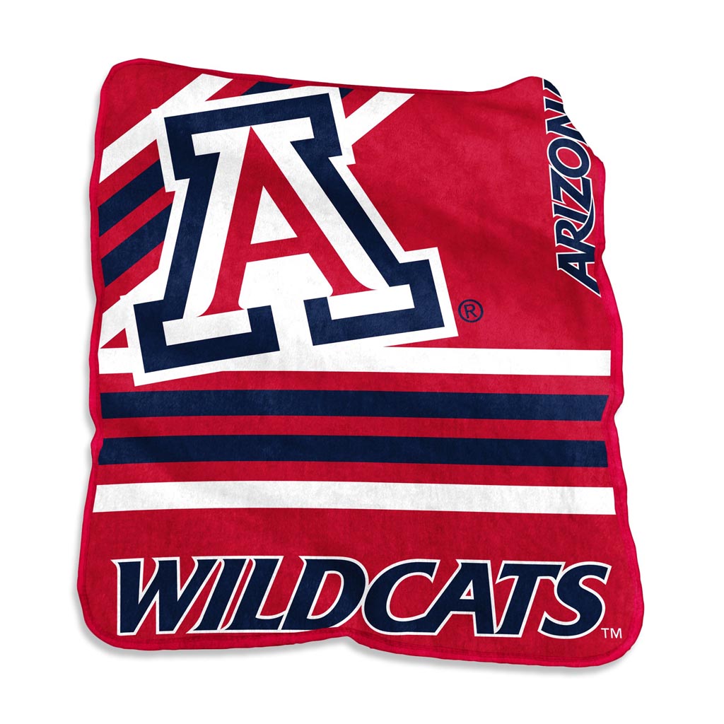 NCAA Arizona Wildcats Logo Brands 50" x 60" Raschel Blanket - Red