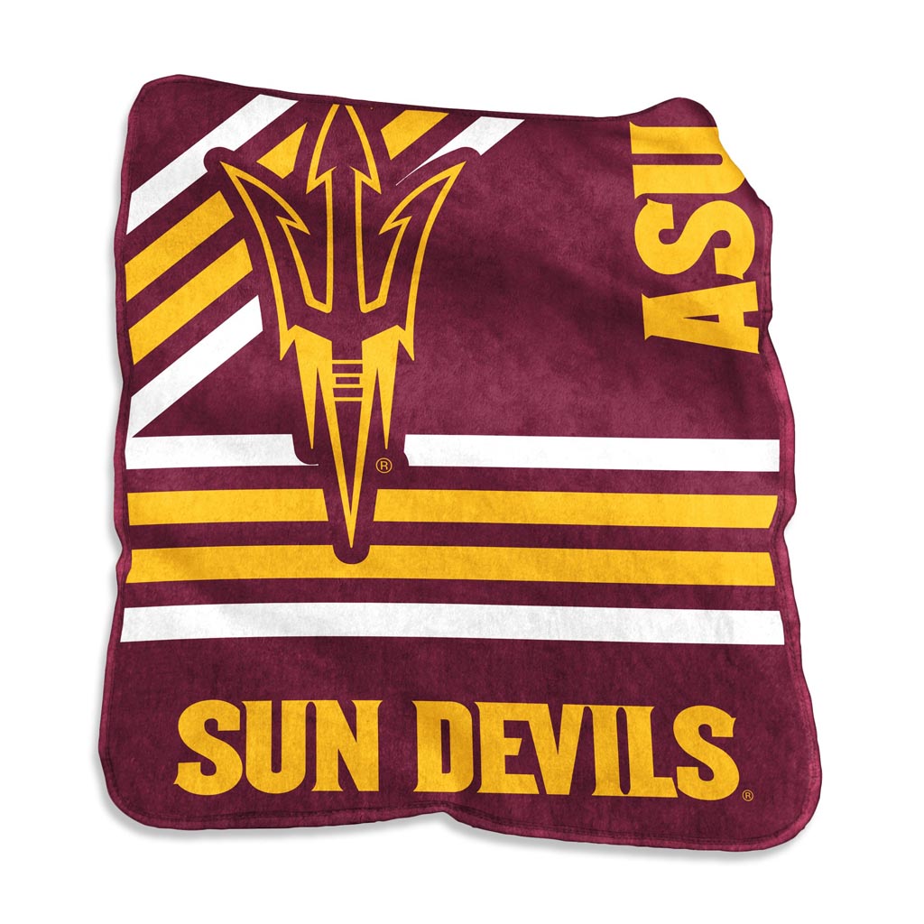 NCAA Arizona State Sun Devils Logo Brands 50" x 60" Raschel Blanket - Maroon